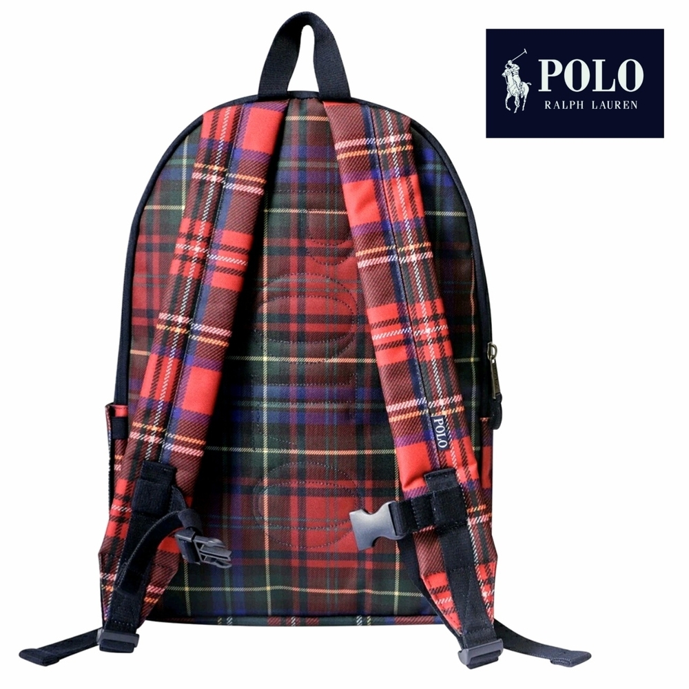 PRICE DROP‼️NWT Polo Ralph Lauren Stewart Bear Tartan Plaid Backpack - Picture 2 of 8